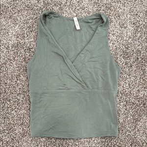 Be Cool Green V-neck Tank Top ~ Women's Size Small
